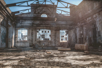 Interior of abandoned building