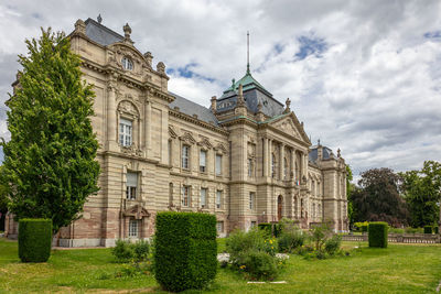 Low angle view of historic building against sky