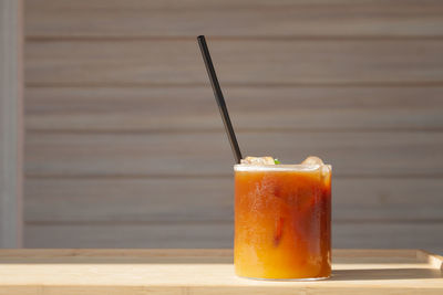 Close-up of drink on table