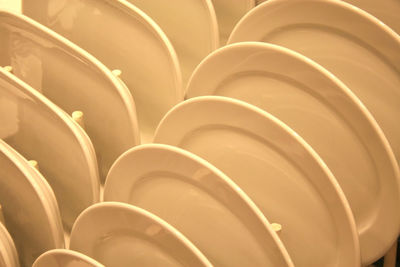 White ceramic dish row for sale