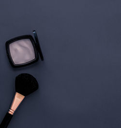 High angle view of beauty products on table