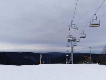 Snow covered mountain against sky