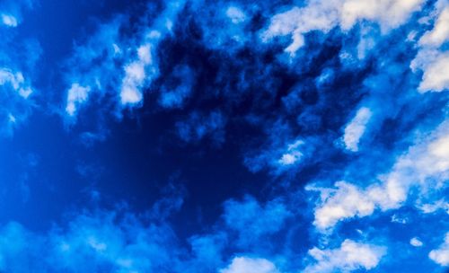 Low angle view of blue sky