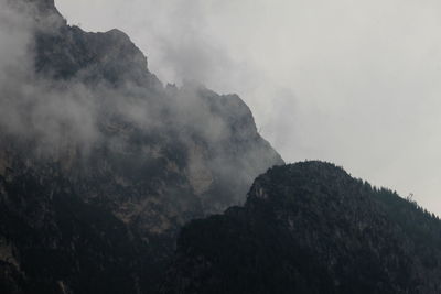 Low angle view of mountain against sky