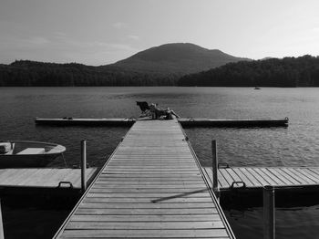 Pier on lake