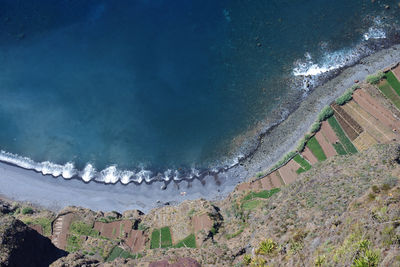 High angle view of a beach against sky