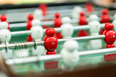 Close-up of foosball