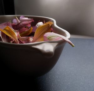 Close-up of vegetables in bowl on table