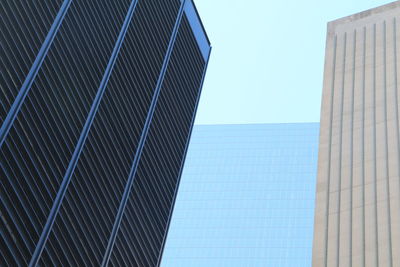 Skyscrapers against blue sky