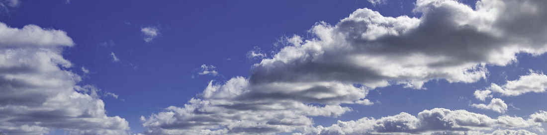 Low angle view of clouds in blue sky