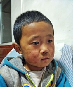 Close-up portrait of boy