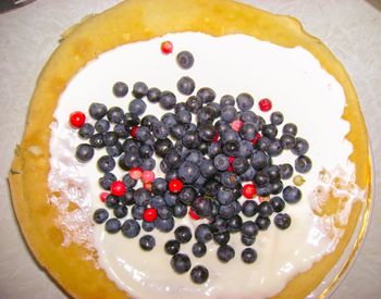 Close-up of served food in plate