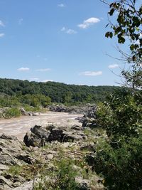 Scenic view of land against sky