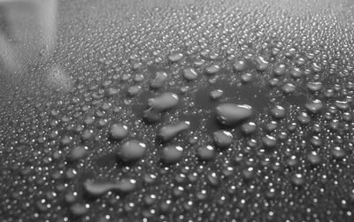 Full frame shot of raindrops on window