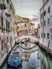 View of canal in old town