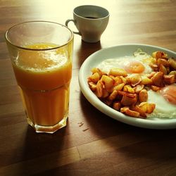 Close-up of food on table