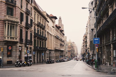 City street with buildings in background