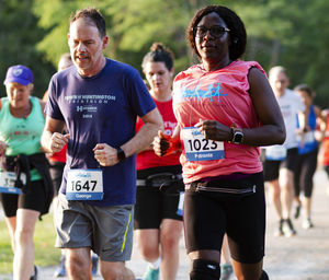 Group of people running