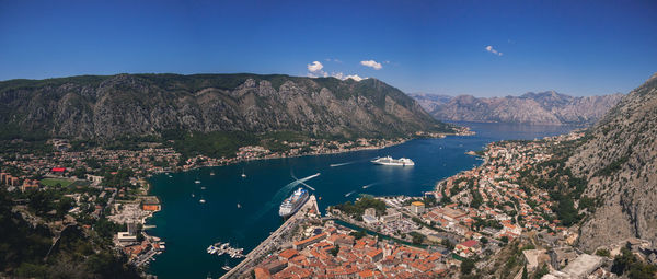 Panoramic view of buildings by river