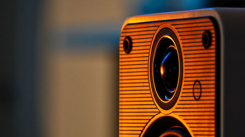 Close-up of speaker