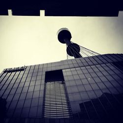 Low angle view of modern building against sky