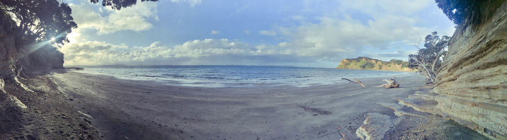 Panoramic view of beach against sky