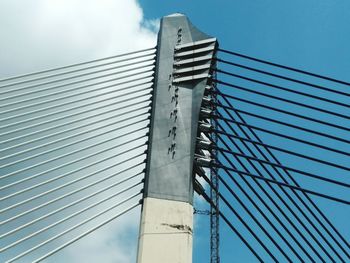 Low angle view of modern building against sky