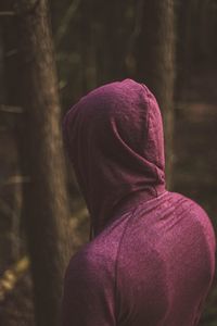 Rear view of man standing outdoors