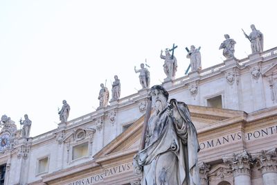 Low angle view of statue