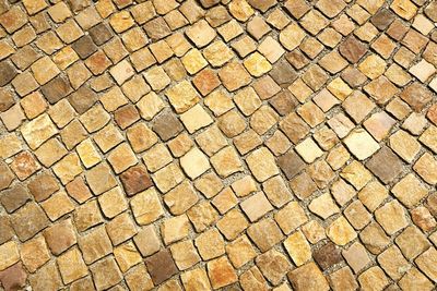 Full frame shot of cobbled street