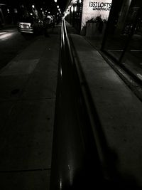 View of city street at night