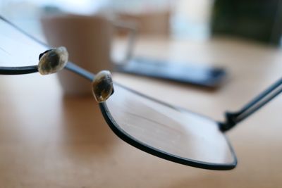 Close-up of eyeglasses