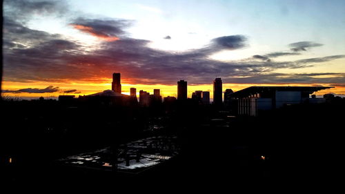 Cityscape at sunset