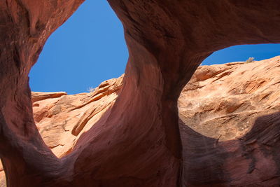 View of rock formation slot canyon 