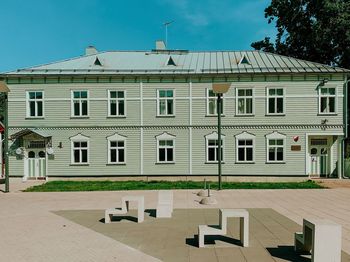 Exterior of building against sky on sunny day