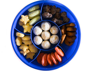 High angle view of breakfast in bowl