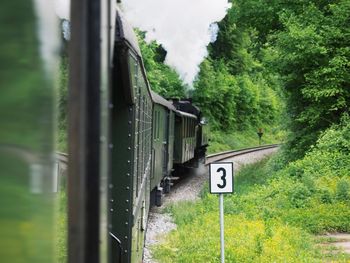 Train on railroad track