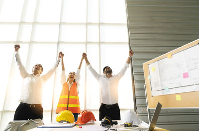 People working on table