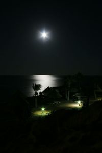 Illuminated city at night