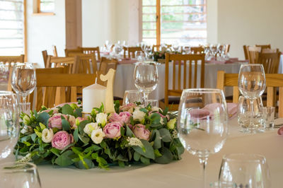 View of potted plants on table
