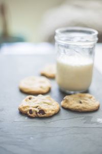 Close-up of cookies on table