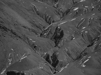 High angle view of snowcapped mountain