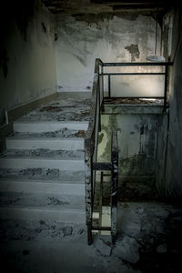 Abandoned staircase in old building