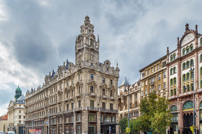 Northern klotild palace on ferenciek square in budapest downtown, hungary