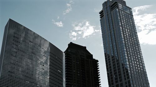 Low angle view of modern building against sky