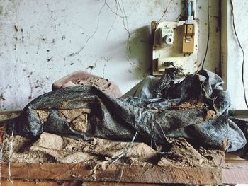 Man lying down on bed at home