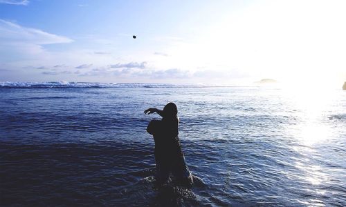 Scenic view of sea against sky