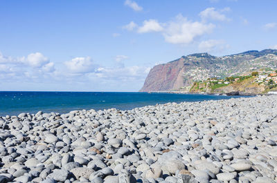 Beautiful view of stony beach