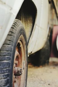 Close-up of ship in water