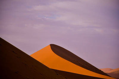 Low angle view of orange sky